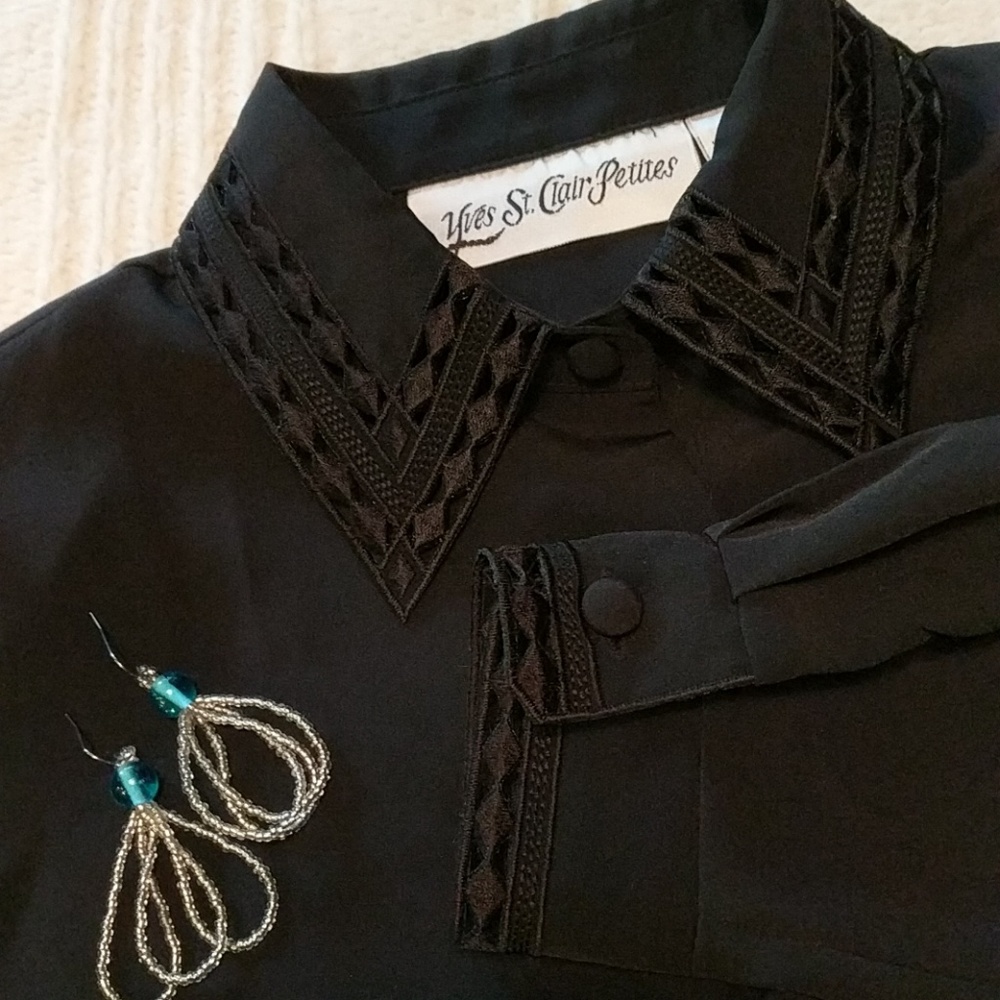 NWOT Elegant Black Blouse